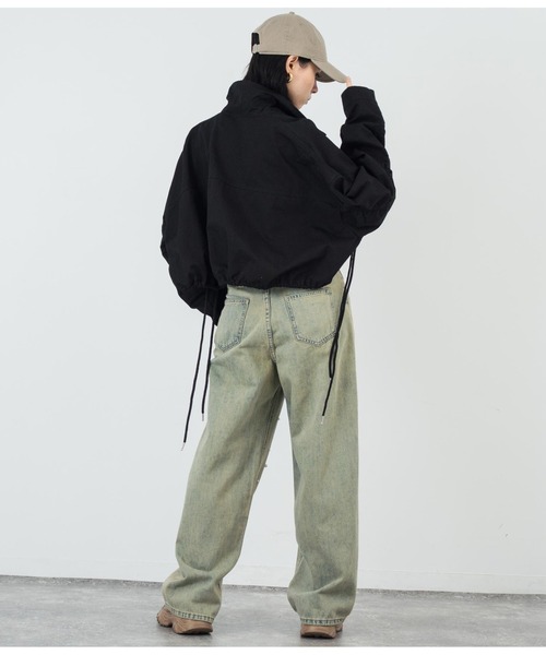 ANAP(アナップ)の「フロント パールライク ストレート デニム(デニムパンツ・レディース・ブルー/ブラック・FREE)」の18枚目の写真
