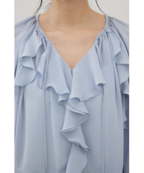 crie conforto（クリーコンフォルト）の「ラッフルブラウス 長袖（シャツ/ブラウス・レディース・オフホワイト/ピンク/ブラック/ライトブルー・FREE）」の22枚目の写真