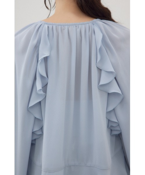 crie conforto（クリーコンフォルト）の「ラッフルブラウス 長袖（シャツ/ブラウス・レディース・オフホワイト/ピンク/ブラック/ライトブルー・FREE）」の21枚目の写真