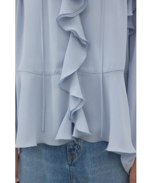 crie conforto（クリーコンフォルト）の「ラッフルブラウス 長袖（シャツ/ブラウス・レディース・オフホワイト/ピンク/ブラック/ライトブルー・FREE）」の18枚目の写真