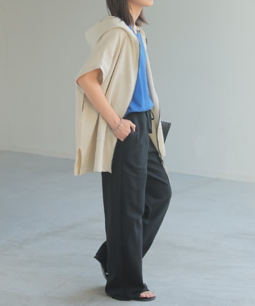 HUG.U（ハグユー）の「スウェットワイドパンツ（スウェットパンツ・レディース・レッド/オフホワイト/ライトグレー/ブラック・FREE）」の17枚目の写真