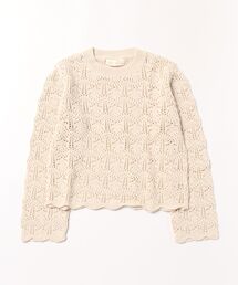Rylee + Cru（ライリーアンドクルー）の「《Rylee＋Cru》Crochet Knit Pullover || Natural（その他ベビー用品）」