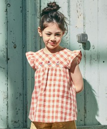 utremi（ユトレミ）の「【ベビー/キッズ】コットンフリルチューリップ刺繍チュニック（シャツ/ブラウス）」