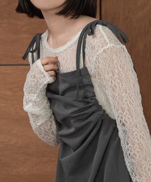 lace 2way shirring tops / レース2wayシャーリングトップス