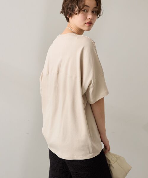 AMERICAN HOLIC（アメリカンホリック）の「コクーンシルエットカットソー／接触冷感（Tシャツ/カットソー・レディース・ピンク/その他6/ブラック/ライトベージュ/オフホワイト/ブルー/グリーン/ブラウン/オレンジ/チャコールグレー・M/L）」の21枚目の写真