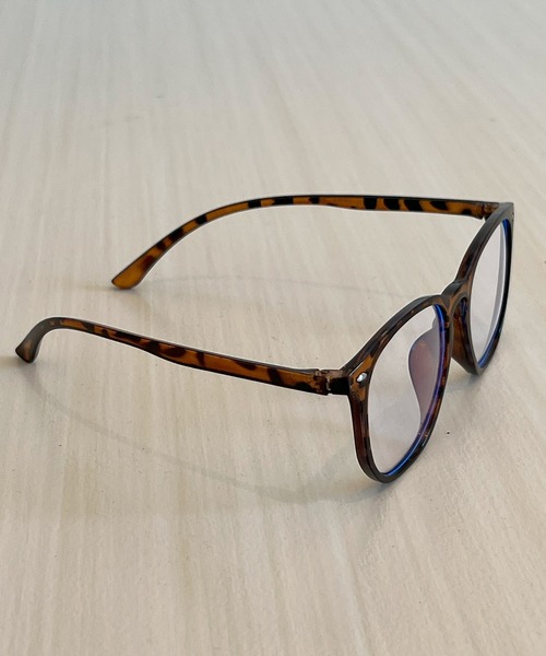 セール】べっ甲柄フレームボストンメガネ（メガネ