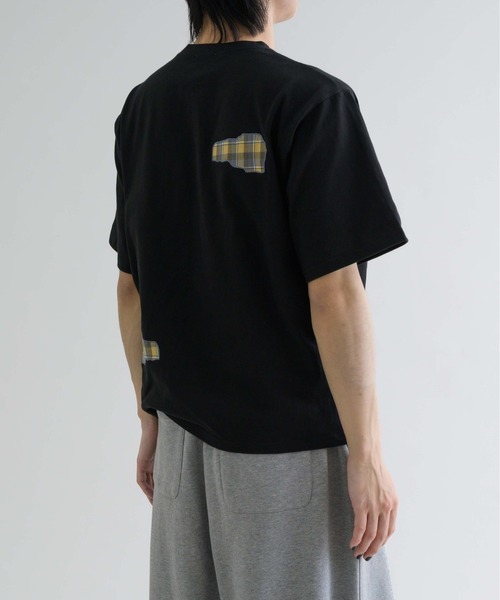 EPNK（イーピーエヌケー）の「【EPNK】Patchwok heart tee / パッチワークハートtee（Tシャツ/カットソー・メンズ・オートミール/ブラック/グレー・SMALL/MEDIUM/LARGE）」の12枚目の写真