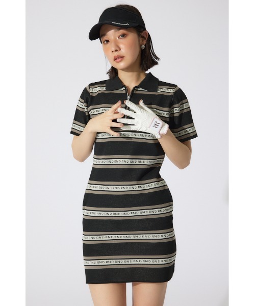 RIENDA GOLF】オリジナルラガーポロワンピース 夏服 半袖
