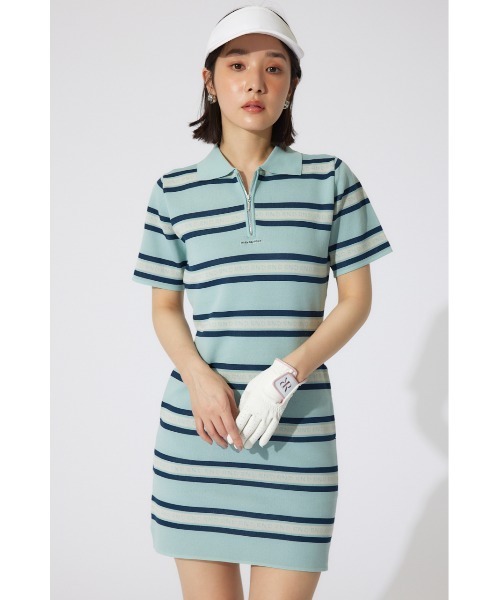 RIENDA GOLF】オリジナルラガーポロワンピース 夏服 半袖