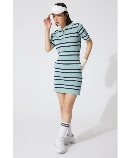 RIENDA GOLF】オリジナルラガーポロワンピース 夏服 半袖