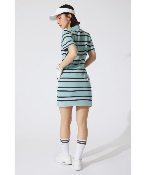 RIENDA GOLF】オリジナルラガーポロワンピース 夏服 半袖