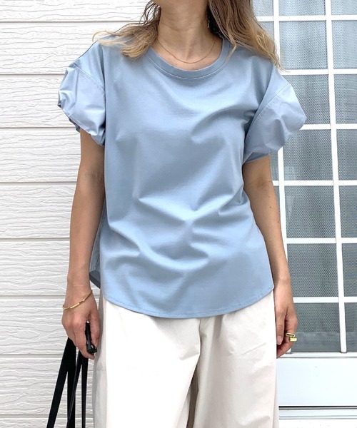 tシャツ バルーンパフドロストT レディース セール】バルーンパフドロストT（Tシャツ/カットソー）｜Q
