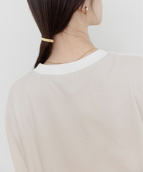 Eimee Law(エイミーロウ)の「バック配色リメイクTシャツ(Tシャツ/カットソー・レディース・ダークグレー/オフホワイト/ホワイト・FREE)」の12枚目の写真