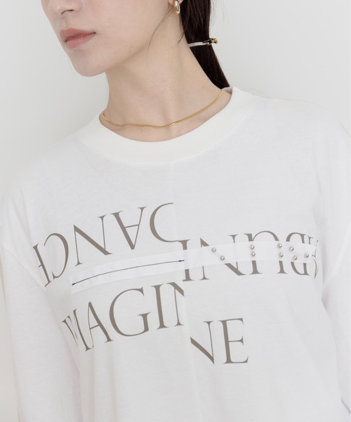 Eimee Law(エイミーロウ)の「バック配色リメイクTシャツ(Tシャツ/カットソー・レディース・ダークグレー/オフホワイト/ホワイト・FREE)」の16枚目の写真