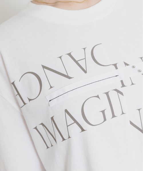 Eimee Law(エイミーロウ)の「バック配色リメイクTシャツ(Tシャツ/カットソー・レディース・ダークグレー/オフホワイト/ホワイト・FREE)」の14枚目の写真