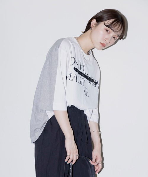 バック配色リメイクTシャツ Eimee Law│Eimee Law & LHELBIE