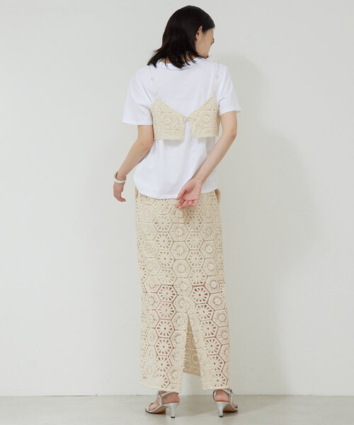 【新品】GALLARDAGALANTE ガリャルダガランテ　クロシェ風ビスチェ GALLARDAGALANTE（ガリャルダガランテ）の「【アンサンブル対応