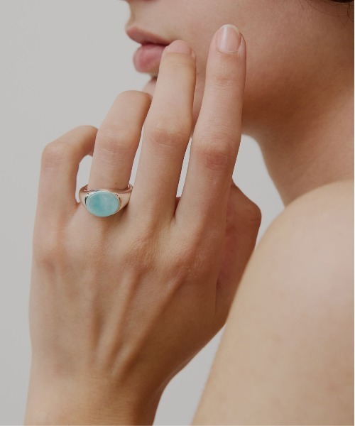 Ameri（アメリ）の「MEDI PRAYER STONE RING（リング・レディース・ライトブルー/ネイビー・SMALL/MEDIUM）」の2枚目の写真