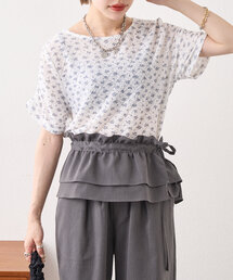 w closet | 半袖フラワーレースジャガードT(Tシャツ/カットソー)