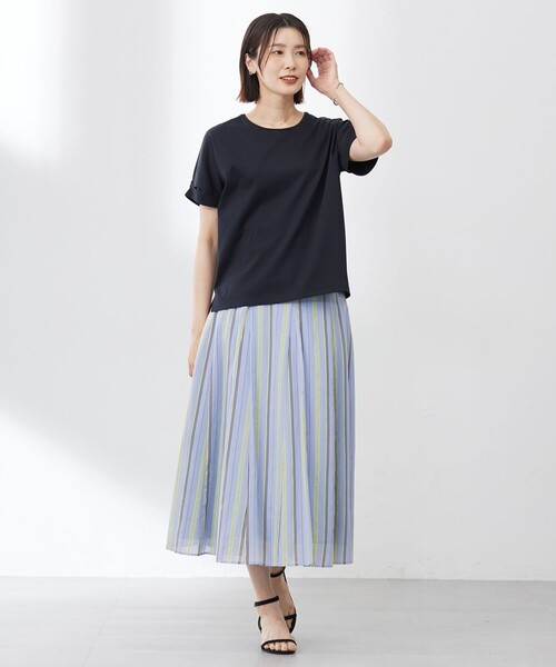 J.PRESS(ジェイプレス)の「【洗える】ランダムストライプ スカート(スカート・レディース・ネイビー系1/サックスブルー系1/ベージュ系1・T13/T15)」の14枚目の写真