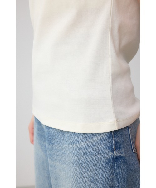 AZUL by moussy（アズールバイマウジー）の「C/Tフレンチスリーブカットトップス（Tシャツ/カットソー・レディース・ブラウン/アイボリー/ブラック・SMALL/MEDIUM）」の22枚目の写真
