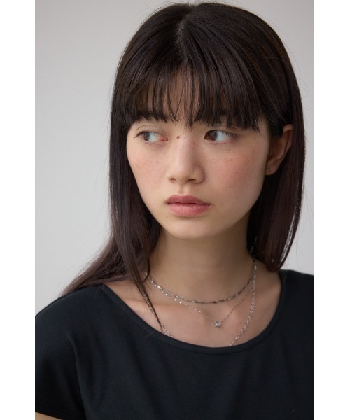 AZUL by moussy（アズールバイマウジー）の「C/Tフレンチスリーブカットトップス（Tシャツ/カットソー・レディース・ブラウン/アイボリー/ブラック・SMALL/MEDIUM）」の21枚目の写真