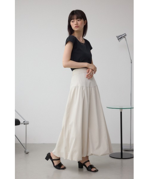AZUL by moussy（アズールバイマウジー）の「C/Tフレンチスリーブカットトップス（Tシャツ/カットソー・レディース・ブラウン/アイボリー/ブラック・SMALL/MEDIUM）」の19枚目の写真