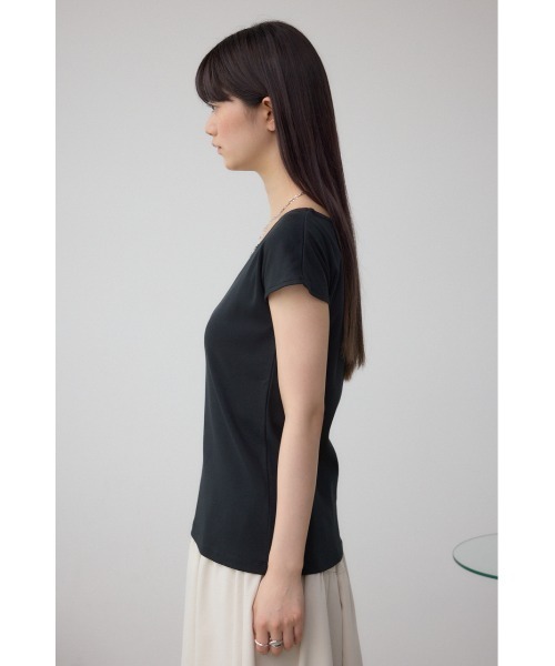 AZUL by moussy（アズールバイマウジー）の「C/Tフレンチスリーブカットトップス（Tシャツ/カットソー・レディース・ブラウン/アイボリー/ブラック・SMALL/MEDIUM）」の17枚目の写真