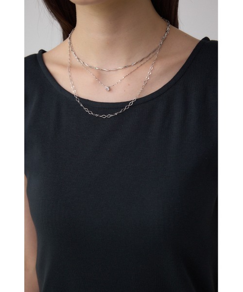 AZUL by moussy（アズールバイマウジー）の「C/Tフレンチスリーブカットトップス（Tシャツ/カットソー・レディース・ブラウン/アイボリー/ブラック・SMALL/MEDIUM）」の15枚目の写真
