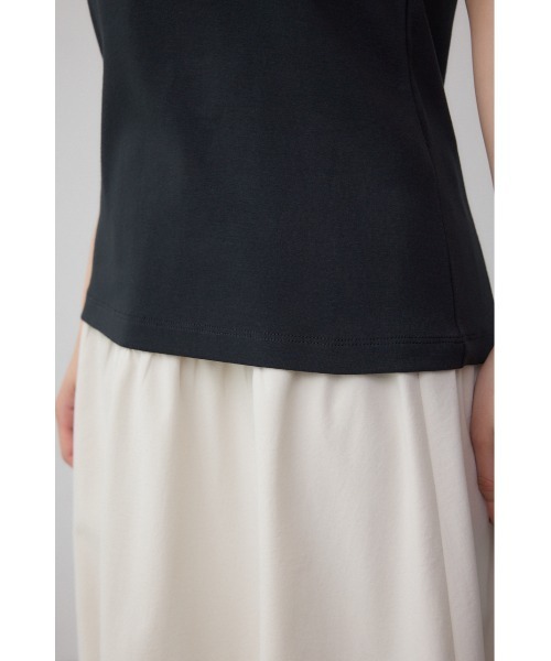 AZUL by moussy（アズールバイマウジー）の「C/Tフレンチスリーブカットトップス（Tシャツ/カットソー・レディース・ブラウン/アイボリー/ブラック・SMALL/MEDIUM）」の13枚目の写真
