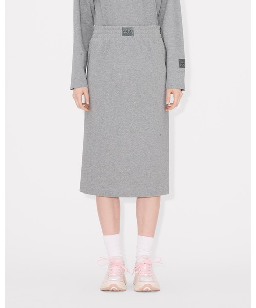 KENZO(ケンゾー)の「'KENZO Elephant Logo' ストラス エンブロイド スカート(スカート・レディース・グレー系その他・MEDIUM/SMALL/X-SMALL)」の1枚目の写真