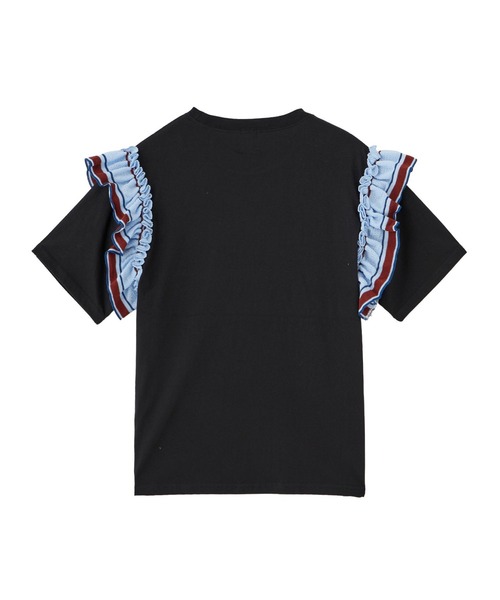 ROSE BUD（ローズバッド）の「【WEB・一部店舗限定】FRILL SLEEVE TOP（Tシャツ/カットソー・レディース・ブラック/ホワイト・ONE SIZE）」の13枚目の写真