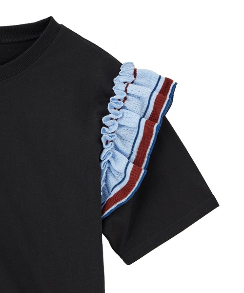 ROSE BUD（ローズバッド）の「【WEB・一部店舗限定】FRILL SLEEVE TOP（Tシャツ/カットソー・レディース・ブラック/ホワイト・ONE SIZE）」の15枚目の写真