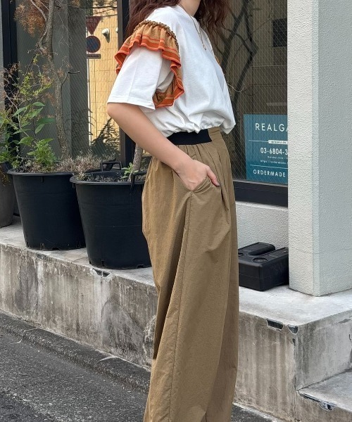 セール】【WEB・一部店舗限定】FRILL SLEEVE TOP（Tシャツ