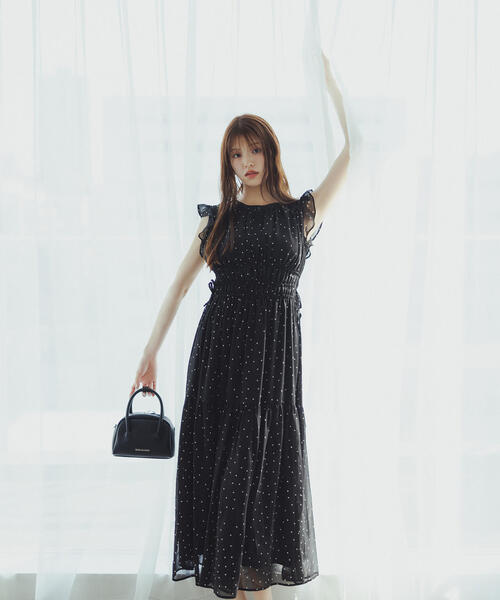 NATURAL BEAUTY BASIC（ナチュラルビューティーベーシック）の「◇楊柳サイドリボンワンピース（ワンピース・レディース・ブラック系その他/チャコールグレー/ダークブラウン/ピンク・SMALL/MEDIUM/P/S）」の6枚目の写真