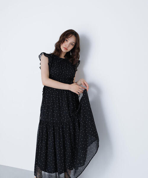 NATURAL BEAUTY BASIC（ナチュラルビューティーベーシック）の「◇楊柳サイドリボンワンピース（ワンピース・レディース・ブラック系その他/チャコールグレー/ダークブラウン/ピンク・SMALL/MEDIUM/P/S）」の7枚目の写真