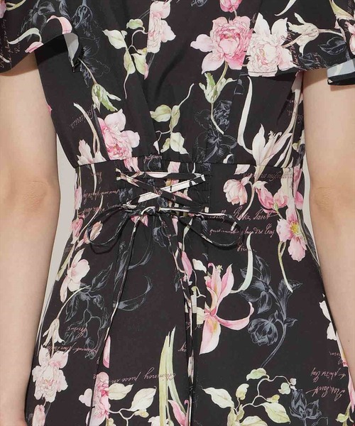 WILLSELECTION（ウィルセレクション）の「ボタニカルフラワーフレアスリーブワンピース（ワンピース・レディース・ブラック系その他/ホワイト系その他/レッド系その他・FREE）」の14枚目の写真