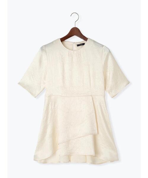 Te chichi CLASSIC（テチチクラシック）の「【JAPAN FABRIC】リンクルアセテートサテンペプラムブラウス《2025summer catalog item》（シャツ/ブラウス・レディース・オフホワイト・F）」の14枚目の写真
