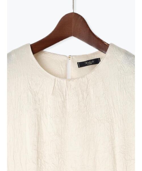 Te chichi CLASSIC（テチチクラシック）の「【JAPAN FABRIC】リンクルアセテートサテンペプラムブラウス《2025summer catalog item》（シャツ/ブラウス・レディース・オフホワイト・F）」の16枚目の写真