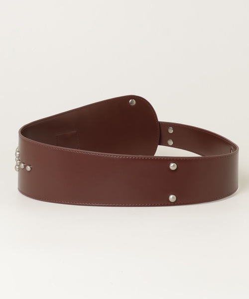 DTYYPE(ドタイプ)の「スタッズワイドベルト(ベルト・レディース・ブラック/ブラウン・FREE)」の4枚目の写真