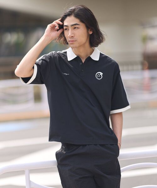 CRAFT STANDARD BOUTIQUE（クラフトスタンダードブティック）の「接触冷感/UVカット/速乾性 襟付ゲームTEE（ポロシャツ・レディース・ラベンダー/ベージュ/チャコールグレー/オフホワイト/ブラック/ブルーグレー・S/M/L）」の14枚目の写真