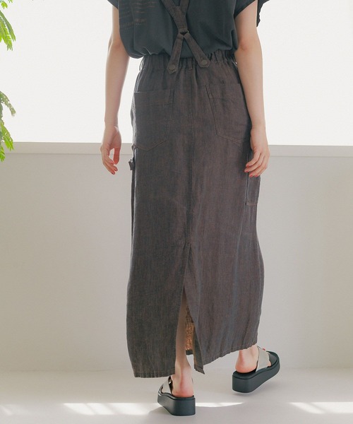 niko and...(ニコアンド)の「FINEリネンツイルスカート(スカート・レディース・ブラック/ブラウン/インディゴブルー・LARGE/MEDIUM)」の15枚目の写真