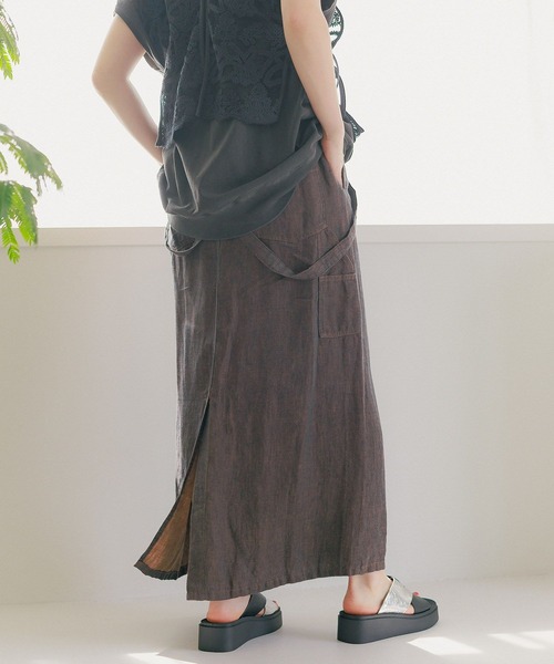 niko and...(ニコアンド)の「FINEリネンツイルスカート(スカート・レディース・ブラック/ブラウン/インディゴブルー・LARGE/MEDIUM)」の16枚目の写真