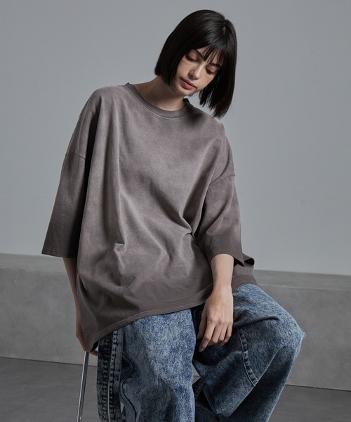 cussil(クシル)の「【cussil/クシル】フェードグラデーションガーメントダイ半袖Tシャツ(Tシャツ/カットソー・メンズ・ブラック系/ブルー系/ブラウン系・S/M/L)」の9枚目の写真