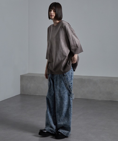 cussil(クシル)の「【cussil/クシル】フェードグラデーションガーメントダイ半袖Tシャツ(Tシャツ/カットソー・メンズ・ブラック系/ブルー系/ブラウン系・S/M/L)」の12枚目の写真