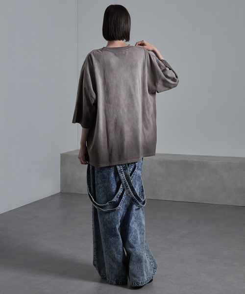 cussil(クシル)の「【cussil/クシル】フェードグラデーションガーメントダイ半袖Tシャツ(Tシャツ/カットソー・メンズ・ブラック系/ブルー系/ブラウン系・S/M/L)」の14枚目の写真