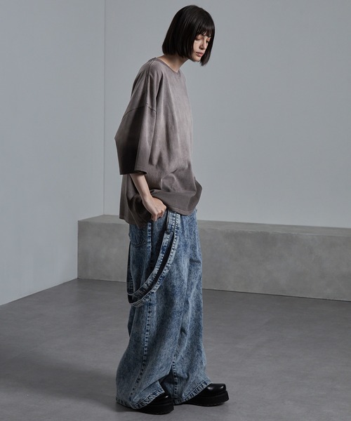 cussil(クシル)の「【cussil/クシル】フェードグラデーションガーメントダイ半袖Tシャツ(Tシャツ/カットソー・メンズ・ブラック系/ブルー系/ブラウン系・S/M/L)」の15枚目の写真