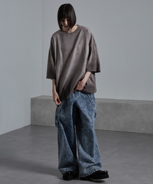 cussil(クシル)の「【cussil/クシル】フェードグラデーションガーメントダイ半袖Tシャツ(Tシャツ/カットソー・メンズ・ブラック系/ブルー系/ブラウン系・S/M/L)」の16枚目の写真