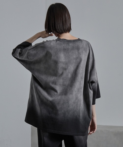 cussil(クシル)の「【cussil/クシル】フェードグラデーションガーメントダイ半袖Tシャツ(Tシャツ/カットソー・メンズ・ブラック系/ブルー系/ブラウン系・S/M/L)」の19枚目の写真