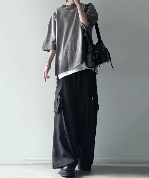 cussil（クシル）の「【cussil/クシル】フェードグラデーションガーメントダイ半袖Tシャツ（Tシャツ/カットソー・メンズ・ブラック系/ブルー系/ブラウン系/ワイン系/グレー系・S/M/L/XS）」の13枚目の写真